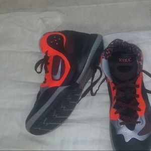 Orange and Black Nike Basketball Shoes